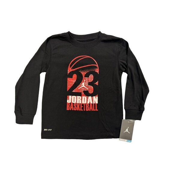 NWT Jordan Training Athletic Graphic Long Sleeve Shirt  sz 5 Boys - Picture 1 of 5